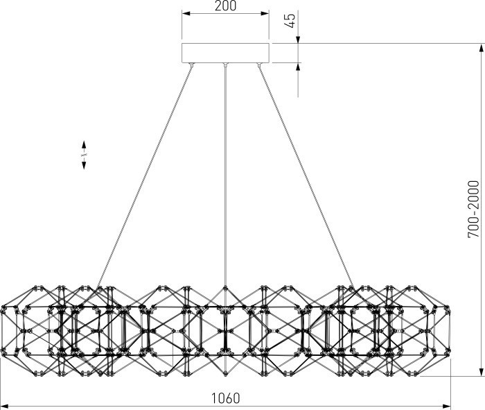 Подвесной светильник Uma 90369/15 черный жемчуг Eurosvet