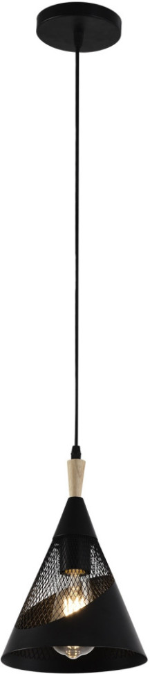 Подвесной светильник  03250-3.9-01 BK+WOOD Reluce