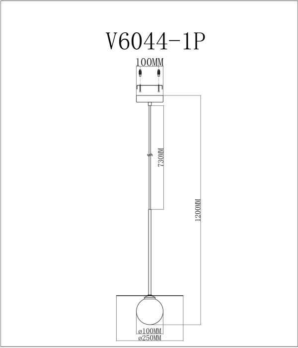 Подвесной светильник Scrumbel V6044-1P Moderli