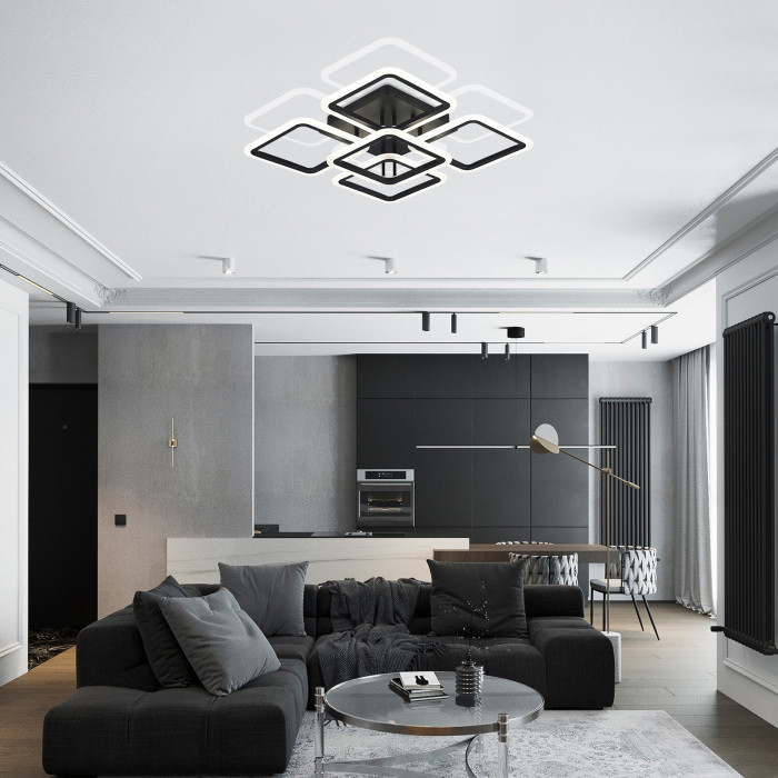 Потолочная люстра Spektr HIGH-TECH LED LAMPS 82022 BLACK Natali Kovaltseva