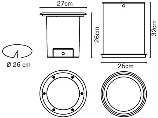 Встраиваемый светильник уличный Cricket D60F3135 Fabbian