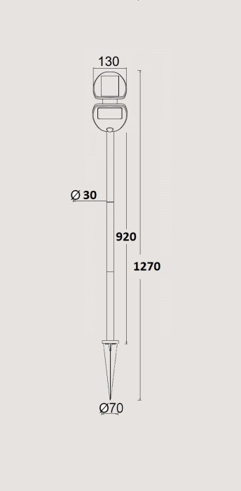 Грунтовый светильник SOLAR P9011-1030 Spike S Oasis Light