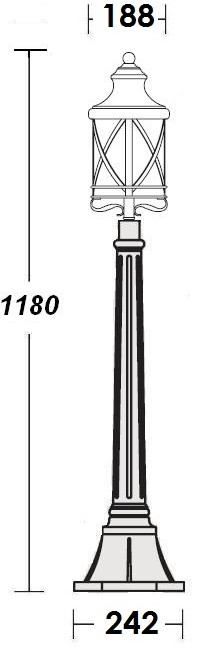 Наземный фонарь LUCERNA 84807 Bl Oasis Light