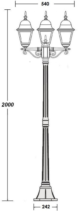 Наземный фонарь QUADRO M 79908MB Bl Oasis Light