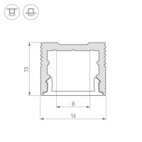 Профиль с рассеивателем Arlight SL-SLIM-H13M-2500 ANOD+OPAL 025869 Профиль с рассеивателем Arlight SL-SLIM-H13M-2500 ANOD+OPAL 025869