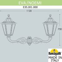 Настенный фонарь уличный Noemi E35.181.000.WYH27 Fumagalli