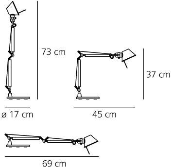Офисная настольная лампа Tolomeo Micro A001300 Artemide
