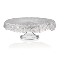 Тортница н/н 33см."Diamante" прозрачная IVV