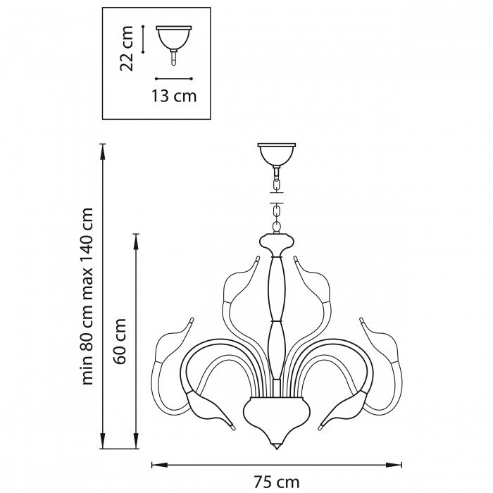Потолочная люстра CIGNO COLLO 751182 Lightstar
