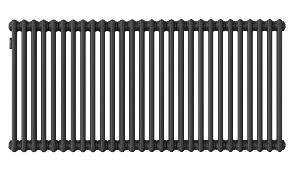Стальной трубчатый радиатор Kohr Heim 2057/28 секций с боковым подключением 3/4 черный