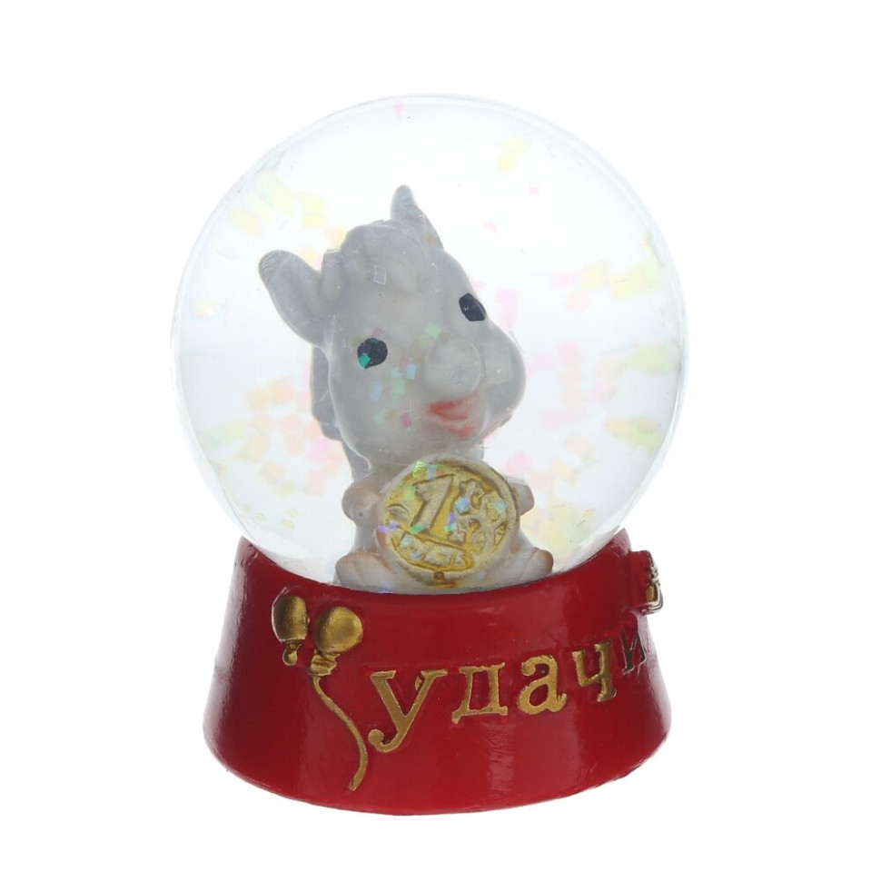 Фигурка декор в стекл шаре "Лошадка", L4,5 W4,5 H5,5 см, 4в.