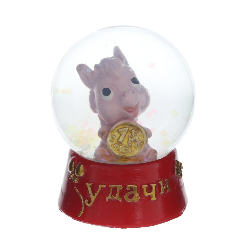 Фигурка декор в стекл шаре "Лошадка", L4,5 W4,5 H5,5 см, 4в.