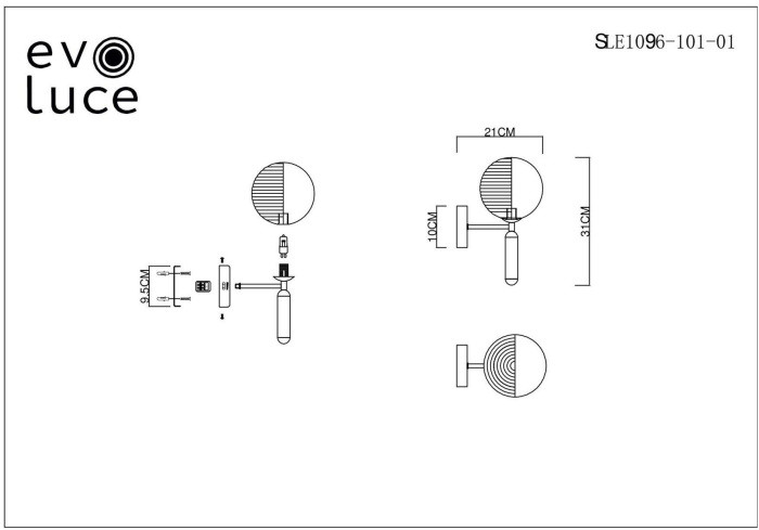 Бра Aveiro SLE1096-101-01 Evoluce
