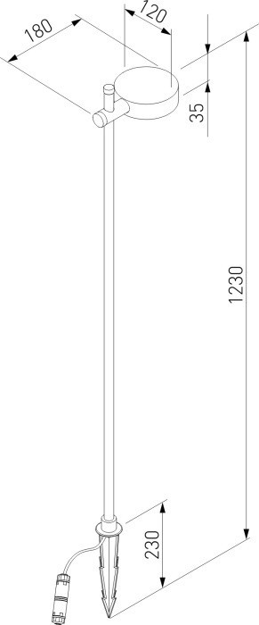 Наземный светильник Feature 35172/F черный Elektrostandard