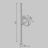 Настенный светильник Elegant C084WL-L18BS2.7K Maytoni