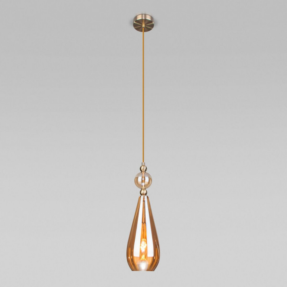 Подвесной светильник Eurosvet Ilario 50202/1 янтарный