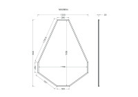 Зеркало в металлической раме (золото)