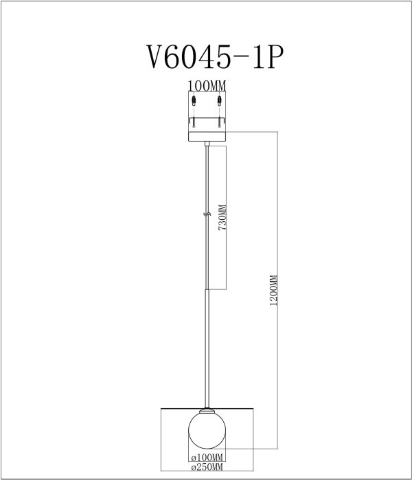 Подвесной светильник Scrumbel V6045-1P Moderli