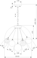 Подвесной светильник Anait 30177 латунь Smart Eurosvet