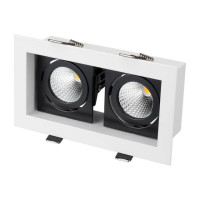 Встраиваемый светодиодный светильник Arlight CL-Kardan-S180x102-2x9W Day 024129 Встраиваемый светодиодный светильник Arlight CL-Kardan-S180x102-2x9W Day 024129