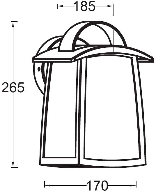 Настенный фонарь уличный UNITE 2736 Bl Oasis Light