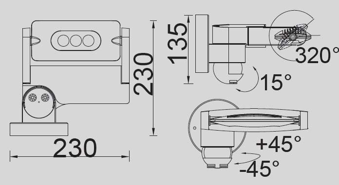 Настенный светильник уличный LEDSPOT W6144S-1-PIR S Oasis Light