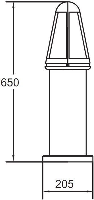 Наземный фонарь BRISBANE 67329-650 Bl Oasis Light