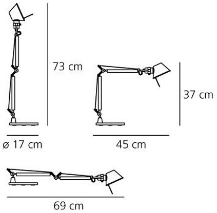 Офисная настольная лампа Tolomeo Micro A011800 Artemide