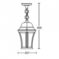 Уличный светильник подвесной  91305L Gb Oasis Light