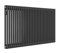 Стальной трубчатый радиатор Kohr Heim 2057/30 секций с боковым подключением 3/4 черный