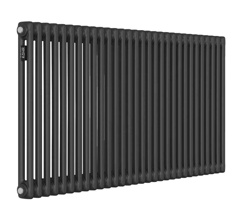 Стальной трубчатый радиатор Kohr Heim 2057/30 секций с боковым подключением 3/4 черный