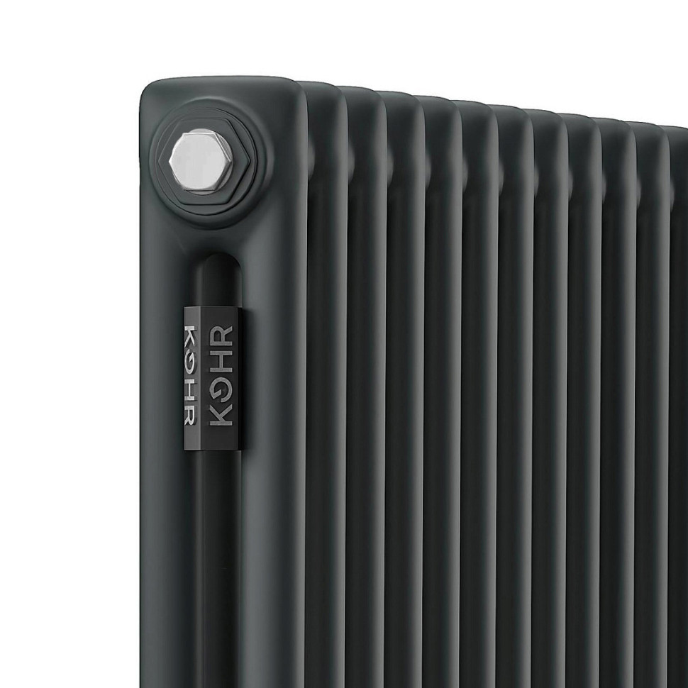 Стальной трубчатый радиатор Kohr Heim 2057/30 секций с боковым подключением 3/4 черный