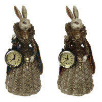 Фигурка декоративная "Зайка" с часами (1, L12 W9,5 H24 см, 2в.