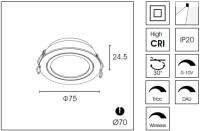 Точечный светильник DA83 DA8303DR DeLight Collection