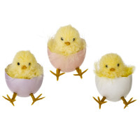 Изделие декоративное подвесное "Цыпленок" (блок 6шт), L7 W5 H7 см, 3в.