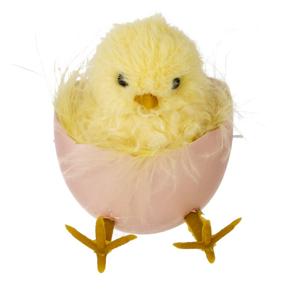 Изделие декоративное подвесное "Цыпленок" (блок 6шт), L7 W5 H7 см, 3в.