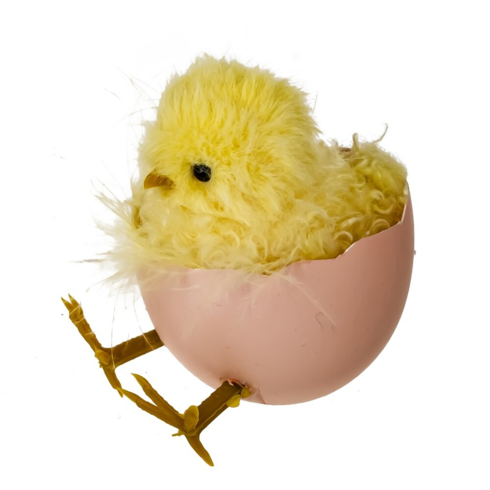 Изделие декоративное подвесное "Цыпленок" (блок 6шт), L7 W5 H7 см, 3в.