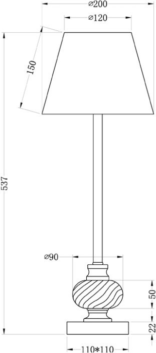 Интерьерная настольная лампа 22-87898 Garda Decor