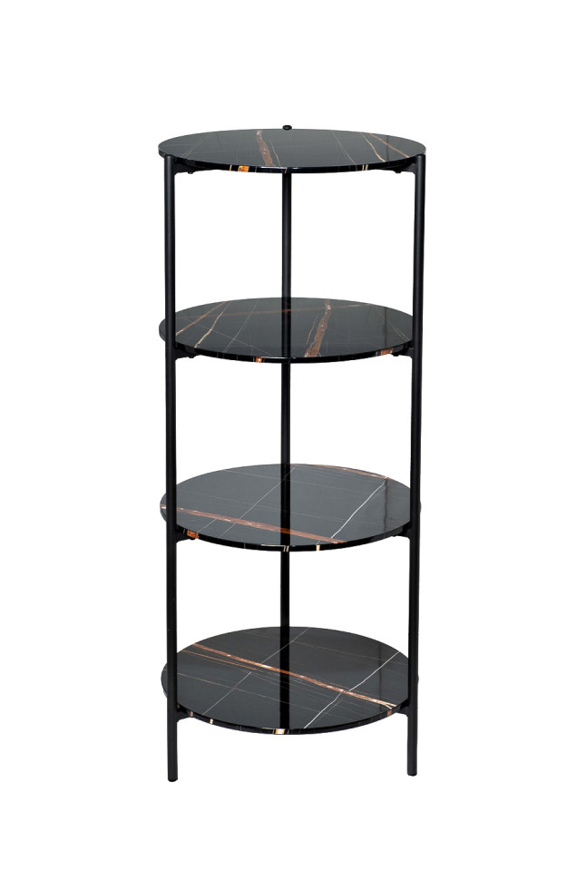 Стеллаж с полками черный