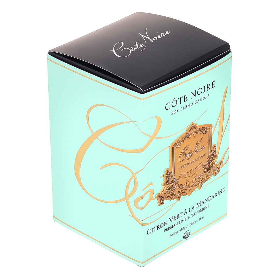 Свеча 450гр.100ч."Citron vert a la mandarine" Côte Noire