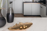 Тарелка декоративная золотая