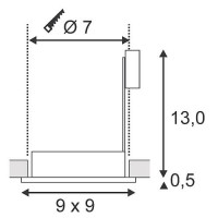 Встраиваемый светильник уличный Fgl 111147 SLV