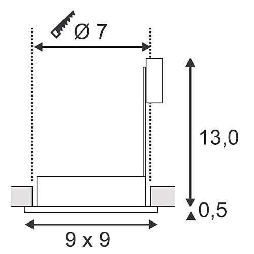 Встраиваемый светильник уличный Fgl 111147 SLV