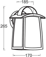 Настенный фонарь уличный UNITE 2736Cl Bl Oasis Light