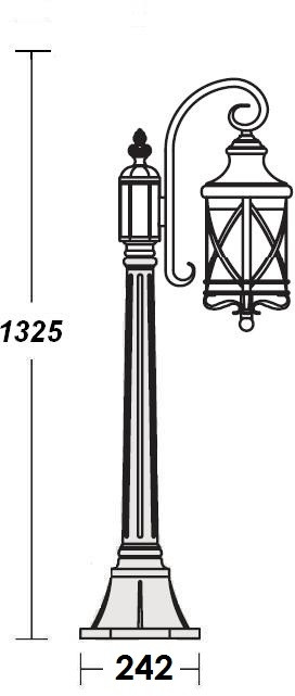 Наземный фонарь LUCERNA 84807/18/PartA Bl Oasis Light