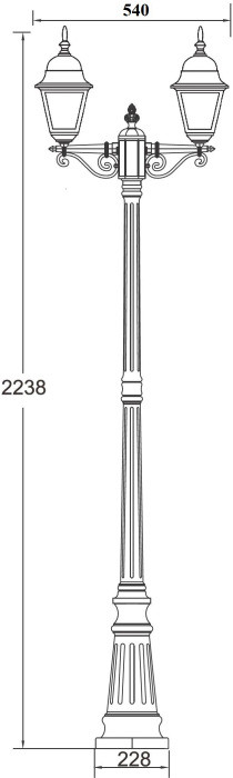 Наземный фонарь QUADRO M 79909MA Bl Oasis Light