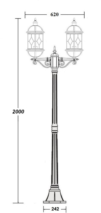 Наземный фонарь SORENTO 92608A Bl Oasis Light