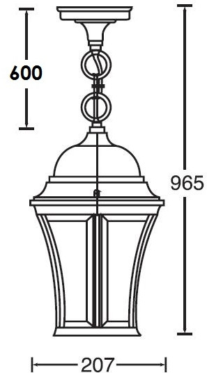 Уличный светильник подвесной ASTORIA 1 L 91305L Bl Oasis Light