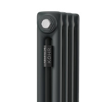 Стальной трубчатый радиатор Kohr Heim 2180/04 секции с боковым подключением 3/4 черный