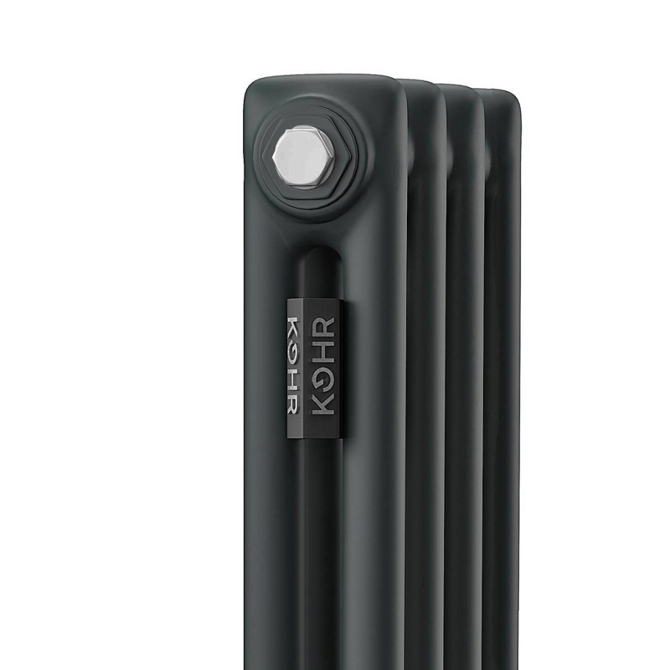 Стальной трубчатый радиатор Kohr Heim 2180/04 секции с боковым подключением 3/4 черный